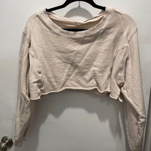 Free People crop sweater with arm details